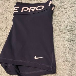Navy nike pro spandex size large